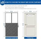 Magnetic Thermal Insulated Door Curtain Fits 36x82inch Front Door - Image 2