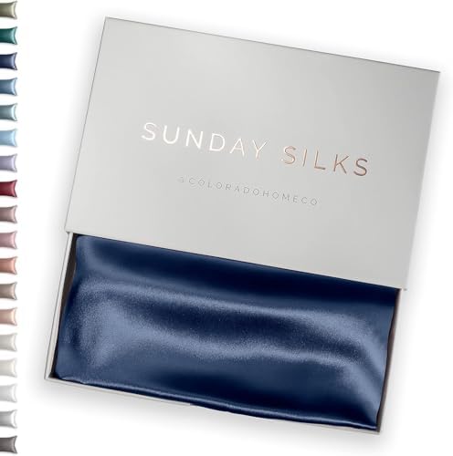 SUNDAYSILKS™ 100% Mulberry Silk Pillowcase, Silk Pillow Cases for Hair & Skin, Superior to Satin Pillowcase, with Zipper, Standard, Queen, King Sizes, Anti-Wrinkle, Cooling, Non-Slip Silk Pillowcases by ColoradoHomeCo