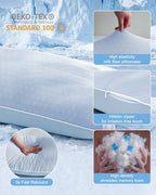 YZ HOME Cooling Body Pillow for Adults,Cold Touch Fabric(Bule,20"x54") - Image 4