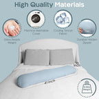 SleepCloud Weighted Body Pillow 6.5lbs, Cooling Tencel Cover, 41” x 10” - Image 6