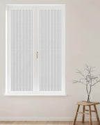 Window Privacy Film Frosted, Geometric Stripes Reusable Static Cling Window Tints, Polka Dots Abstract Modern Grey Heat Control Windows Films for Offices, Balcony, 29.5 x 118 Inches - Image 2