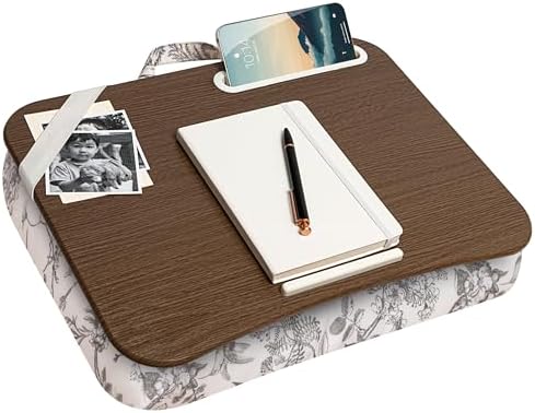 LAPGEAR Designer Lap Desk – Hummingbird Toile, Fits 15.6” Laptops by LapGear
