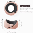 Dream Valley Neck Travel Pillow, Memory Foam,Cooling, Light Pink,L - Image 2