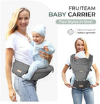 FRUITEAM Safety-Certified Baby Carrier with Hip Seat Newborn to Toddler - Image 5
