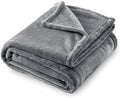 SOCHOW Flannel Fleece Blanket King Size, All Season Lightweight Super Soft Cozy Blanket for Bed or Couch, Grey(90inch X108'') by SOCHOW