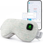 Smart Heated Eye Mask for Dry Eyes, App Controlled Cordless Warm Compress, Precise 99-149F Temperature, 1-60 Min Timer, 4 Smart Modes, Auto Shut Off, 1500mAh USB-C, Washable Cover by FANCYFEBshoewashingbag