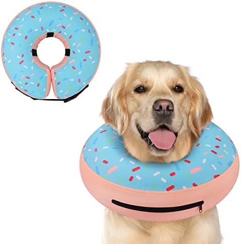 Supet Inflatable Dog Cone Collar Alternative After Surgery, Dog Neck Donut Collar Recovery E Collar for Neuter, Soft Pet Cone for Small Medium Large Dogs by Supet