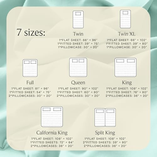 Twin Size Sheets Set, Cooling & Soft Deep Pocket Bed Sheets, 3PC - Image 4