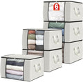 Fab totes 6 Pack Storage Bags for Clothes Blanket Storage Bins with Lids by Fabtotes