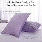 CHOSHOME Cooling Pillow Cases Zipper Pillow Covers Q-Max > 0.45 Zippered Pillowcases for Hot Sleepers, Soft, Breathable, Skin-Friendly, 4 Pack (King, 20"x36", Purple) - Image 4