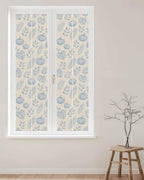 Window Privacy Film Frosted, Blue Pumpkins Fall Reusable Static Cling Window Tints, Thanksgiving Tropical Palm Rustic Heat Control Windows Films for Offices, Balcony, 29.5 x 118 Inches - Image 2