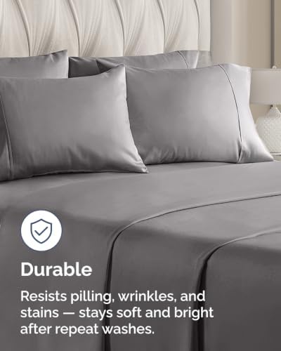 Queen Pillow Cases - 8 Pack Soft Pillowcase Covers - 20" x 30" (Dark Grey) - Image 4