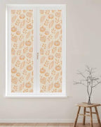 Window Privacy Film Frosted, Orange Pumpkins Fall Reusable Static Cling Window Tints, Thanksgiving Tropical Palm Rustic Heat Control Windows Films for Offices, Balcony, 29.5 x 118 Inches - Image 2