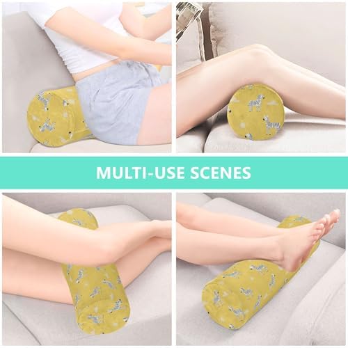 Style Zebras Sun Pastel Yellow bamboos Neck Roll Pillow Cover Round Pillow Insert almohada Redonda para Cuello - Image 7