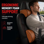 ROWPOZ Ergonomic Memory Foam Car Headrest Pillow, Universal Neck Pillow for Car (Brown) - Image 5