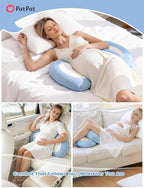 PATPAT Pregnancy Pillow, Cooling Maternity Pillow with Adjustable Wedge - Image 2