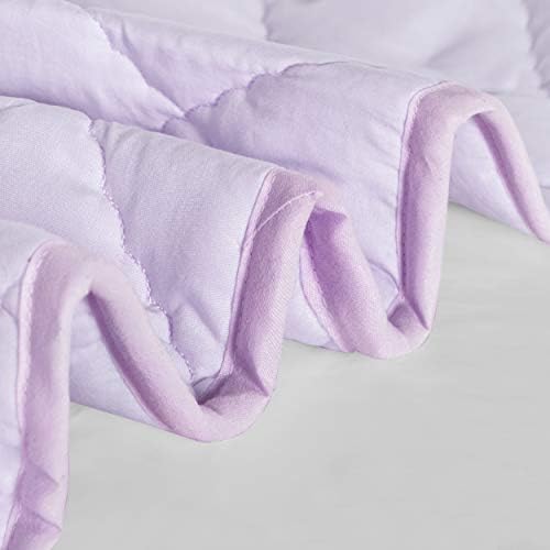 FLXXIE 43x60 Inches Down Alternative Toddler Comforter, Light Purple - Image 4
