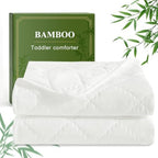 BEDSUM Cooling Toddler Comforter, Rayon Made from Bamboo, White by BEDSUM