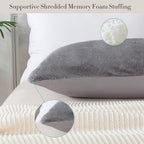 WhatsBedding Memory Foam Body Pillow with Cover, Long Bed Pillow for Adults - Image 4