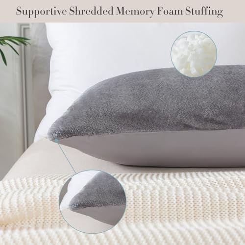 WhatsBedding Memory Foam Body Pillow with Cover, Long Bed Pillow for Adults - Image 4