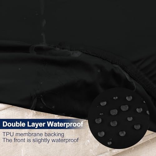 Smiry Waterproof Patio Cushion Covers, Stretch Outdoor Furniture Covers - Image 2