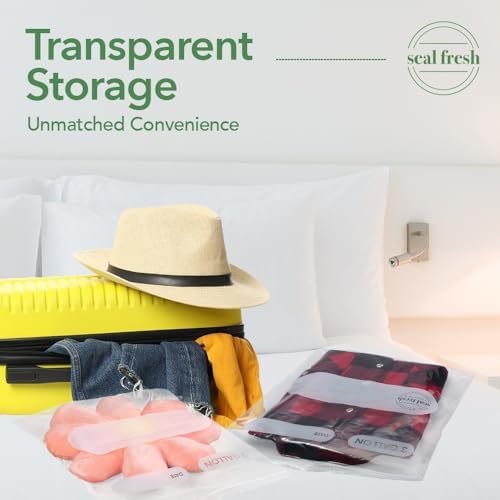 Seal Fresh 3 Gallon Large Plastic Storage Bags - 16 x 18 Inch (60 Count) - Reusable Write-On XXL Extra Large Big Oversized Clear Jumbo Zip Top Bags with Sealable Zipper for Clothes, Travel, Moving - Image 7