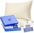 Kickoff Viscose Bamboo Pillowcase, Queen, Set of 2, 100% Organic Hidden Zippered Viscose Bamboo Pillow Case Queen Size, Cooling Pillow Cover for Hot Sleepers (20"x30" Buttercream) by KickoffHome