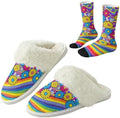 Fuzzy Slippers for Women Washable Cotton Slippers with Crew Socks by Unknown
