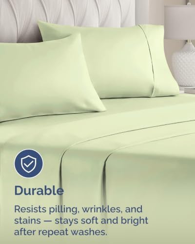 King Pillow Cases - 8 Pack Pillowcase Covers - 20" x 40" (Light Sage Green) - Image 4