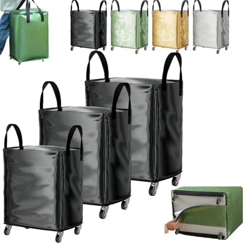 Large Waterproof Moving Bag with Wheels, Heavy Duty Moving Bags (Black,X-Large) by Unknown
