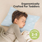 2pk Toddler Pillows 2 Year Old to 5,13x18 Kids Pillow (Pastel Rainbow) - Image 2