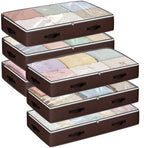 Budding Joy 6 Pack 95L Under bed Storage Containers Brown by BuddingJoy-BuildaJoyfulLifeforYou