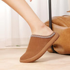 UBFEN Womens 100% Genuine Suede Mules Arch Support Indoor Outdoor Slippers - Image 2