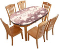 Oval Table Cloth, Plaid Pattern Printed on Fitted Table Covers, for Parties & Celebrations Holiday Dinners, Fits for 54" x 76" Oval Tables by tablecovertablecloth