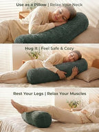 Long Cylinder Body Pillow Corduroy Lumbar Pillow Neck Roll Throw Pillow - Image 4