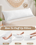 YZ HOME Waffle Weave Body Pillow for Adults, Memory Foam Insert - Image 6