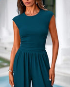 PRETTYGARDEN Women Summer 2 Piece Ribbed Knit Lounge Sets - Image 4