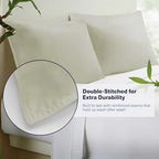 Kickoff Viscose Bamboo Pillowcase, Queen, Set of 2, 100% Organic Hidden Zippered Viscose Bamboo Pillow Case Queen Size, Cooling Pillow Cover for Hot Sleepers (20"x30", Soft Sage) - Image 3