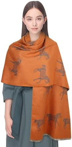 EXTREE Scarfs for Women Pashmina Silky Shawl Wrap for Evening Dressing Blanket Open Front Poncho Cape - Image 5