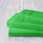 Mocassi Queen Sheet Set - Luxury Hotel 1800 Premier Bedding Sheets & Pillowcases - Ultra Soft Breathable & Cooling Bed Sheets - Deep Pocket - Wrinkle Resistant - 4 Piece - Queen, Emerald Green - Image 4