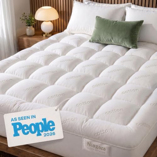 Niagara Sleep Solution 100% Cotton Top Full XL Mattress Pad, Pillow Top by NiagaraSleepSolution