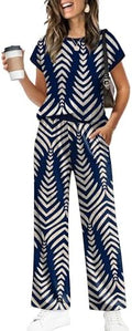 WIHOLL Two Piece Sets for Women Summer Spring Outfits Travel Cruise Resort Wear 2026 Beach Vacation Palazzo Pants Set by WIHOLL