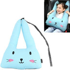 Garosa Car Travel Pillow Neck Support Cushion Soft Chin Headrest Support for Kids Adults Road Trips Blue Cotton 1 Pack Removable Washable Cute Car Shape - Image 3