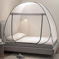 Mengersi Mosquito Net Pop Up Tent for Bed,Bed Canopy with Net Bottom,Mosquito Netting Bed Tent,Bed,Suit for Indoor Outdoor,Camping Tent,Insect Screen(Full/Queen, Gray) by Mengersi