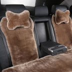 Fluffy Car Headrest Pillow Furry Long Wool Lumbar Auto Head Neck Support Pillow Cushion Natural Luxury Fur Warm Soft Comfort Winter - Image 2