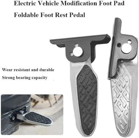 Foldable Bike Pedal Foot Rest for Electric Vehicles, Aluminium Alloy 2 Pair - Image 2
