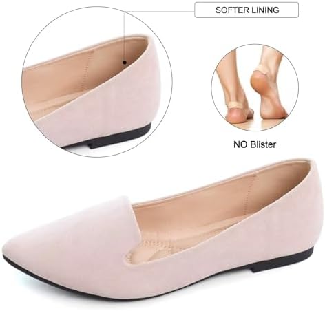 SAILING LU Women's Pointy Toe Ballets Flats PU Leather - Image 4