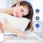 JMU 600PCS Disposable White Pillow Case 21" x 30", Tissue/Poly Single Use Pillowcases Medical - Image 3