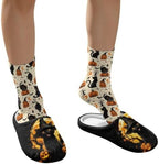 Jeiento Women's Fuzzy Slippers and Sock Set Warm Cozy Memory Foam House Shoes Soft Slip-on Slides Spa Slippers for Hotel - Image 4