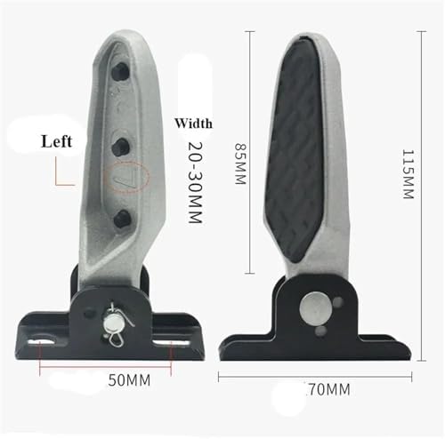 Foldable Bike Pedal Foot Rest for Electric Vehicles, Aluminium Alloy 2 Pair - Image 4